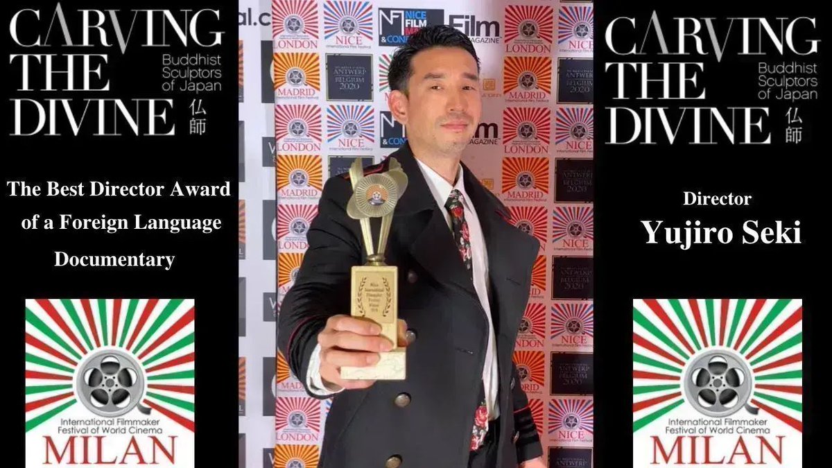 CarvingDivine's tweet photo. Carving the Divine won the Best Director Award of a Foreign Language Documentary at the Milan International Filmmaker Festival (World Cinema Milan) 2019.  Ladies and gentlemen, Carving the Divine is real. #filmfestival 

https://t.co/MFmFN39fc0 https://t.co/L3hD1EKnzI