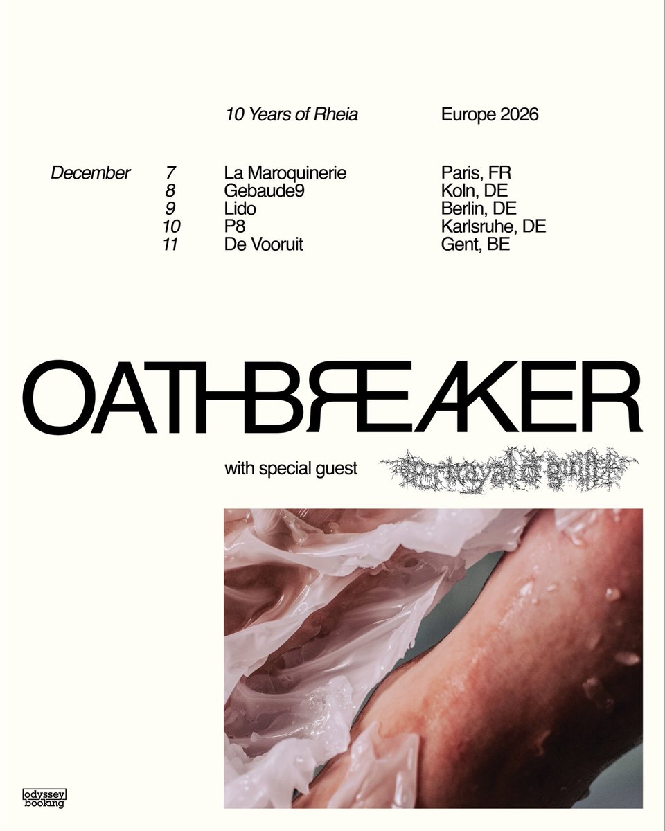 portrayalof's tweet photo. European dates with @the_oathbreaker this December, tickets on sale tomorrow.

More to come… https://t.co/w5iGGkyqxm