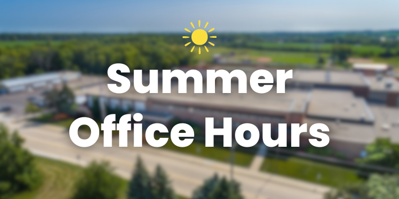UGHSBroncos's tweet photo. ☀️ Summer Office Hours
Our District Office and High School Office are open Monday-Thursday from 7a -3 p during the summer.
With construction projects &amp; varying staff availability, we recommend calling or emailing ahead.
Thank you for your patience. Have a great summer! #BroncoFam https://t.co/QOTADUrtuD