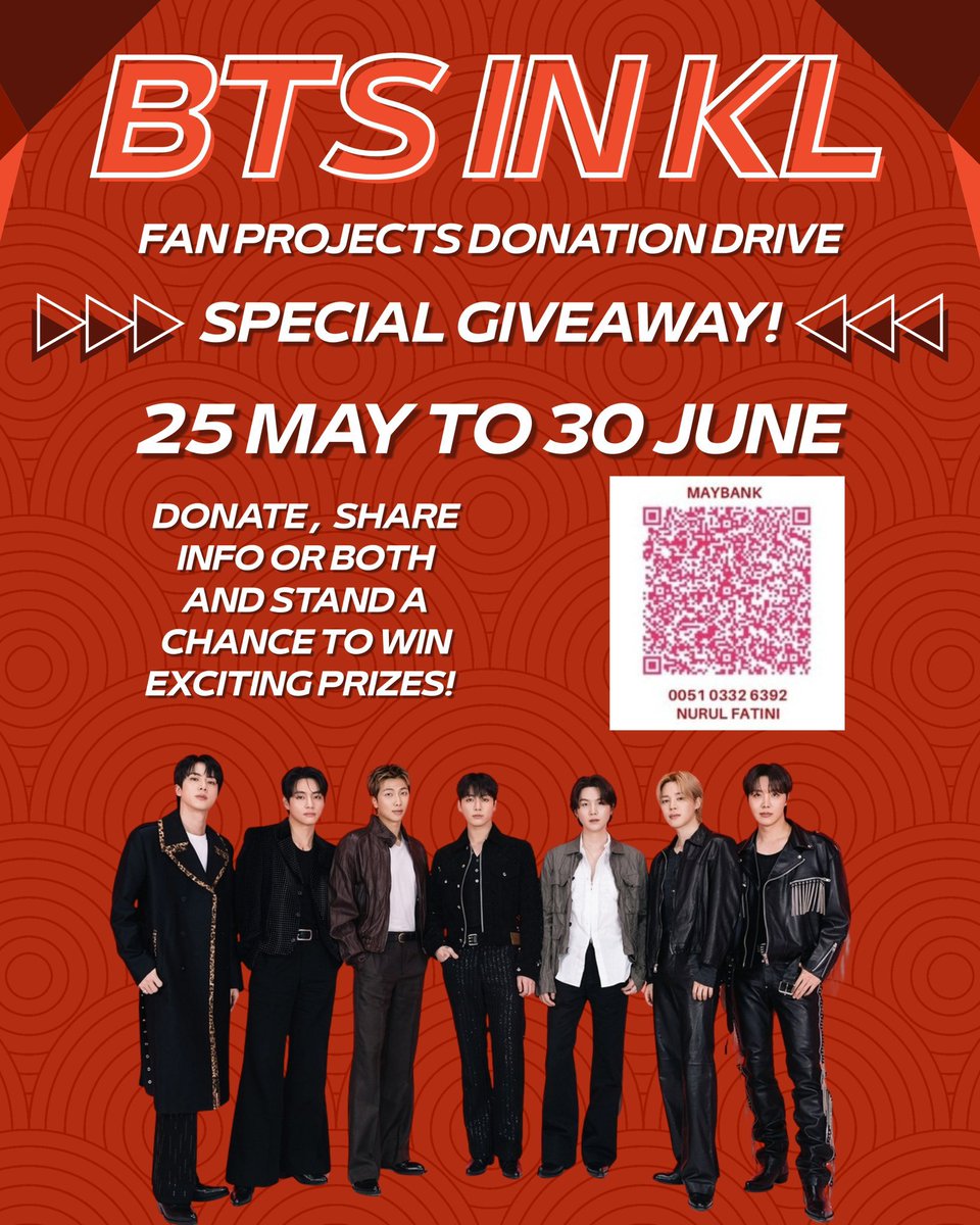 MY_btsarmy's tweet photo. Malaysia ARMY join us with our #BTSinKL Special GA to support our fan projects funds~ 

Current amount: RM10035.13
🎯: RM17K for phase 2 
*more fan projects to come~ 

Submission form
📝https://t.co/HGGidwofKi https://t.co/cAWI7Y6KMb