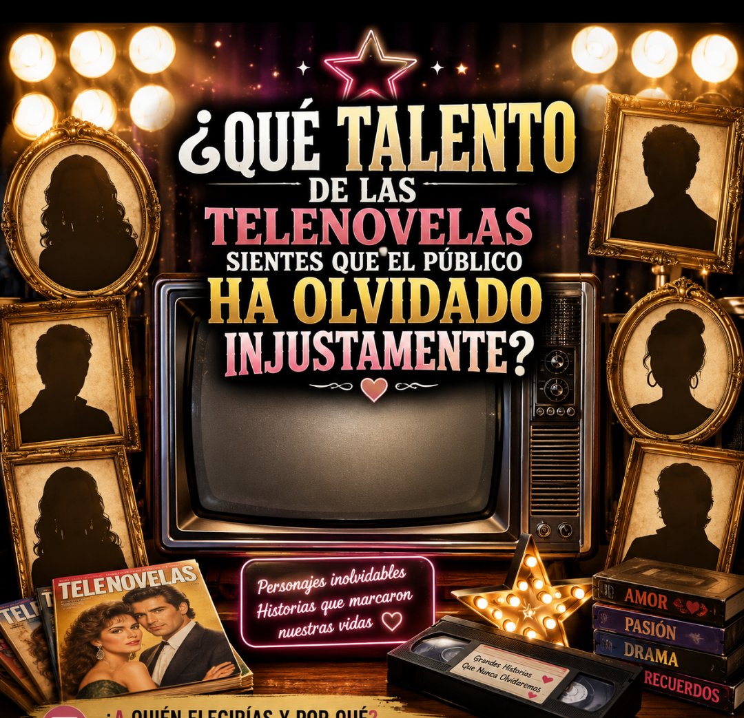 OrneHoyer's tweet photo. 🎭 ¿Qué talento de las telenovelas ha sido olvidado injustamente?

👇 ¿Qué talento de las telenovelas sientes que el público ha olvidado injustamente? que merece ser más recordado?

✨ ¡Te leemos! Respeta las opiniones de los demás y comparte tus recuerdos.

#RecuerdoActores https://t.co/v5r2DVIjwq