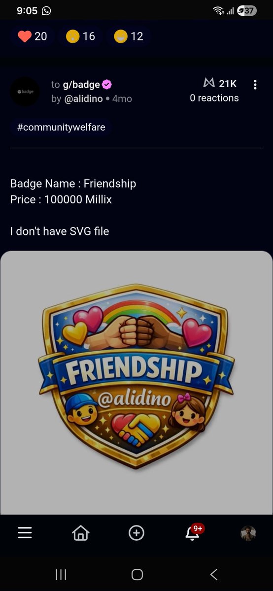 alidinoo3's tweet photo. My new badge Friendship https://t.co/xsb7nPUdpM