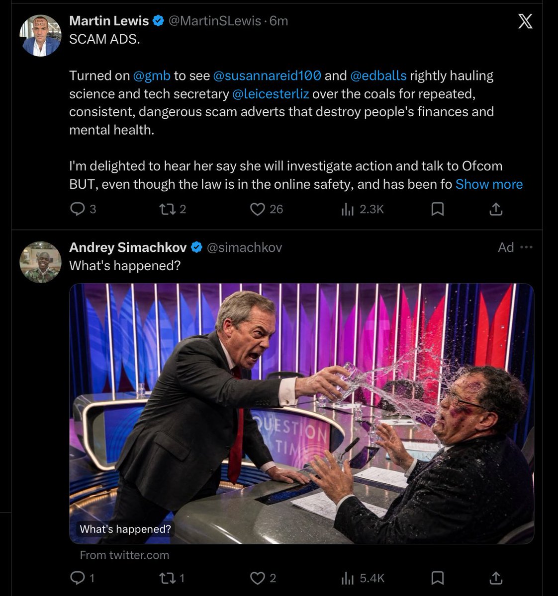 DavidB48674's tweet photo. @sophielouisecc I’ve seen him chucking water and grabbing someone by the lapels, not seen him hitting him yet. https://t.co/EcnzS5DJVa