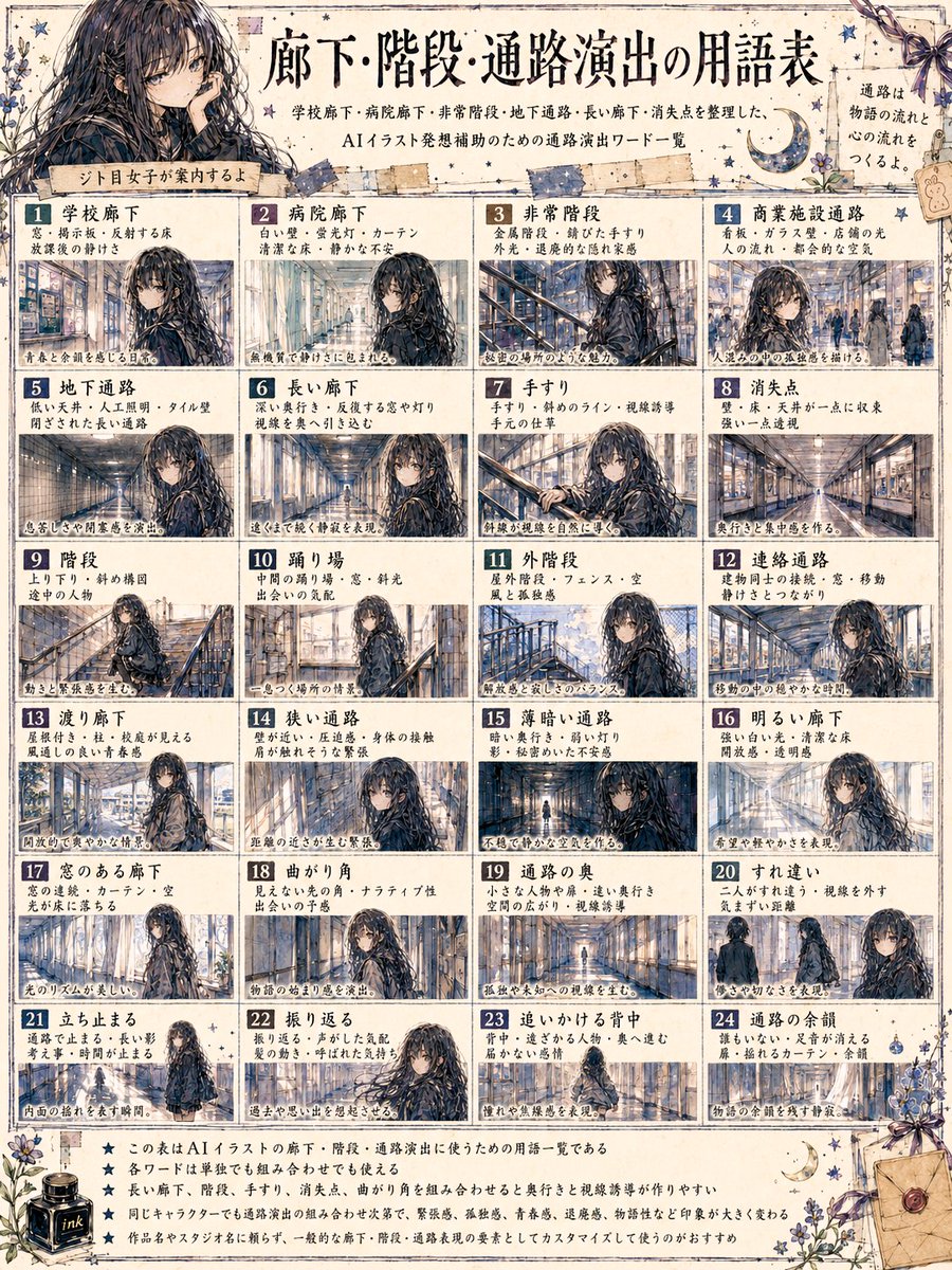 Japanese Corridor Vocabulary Poster