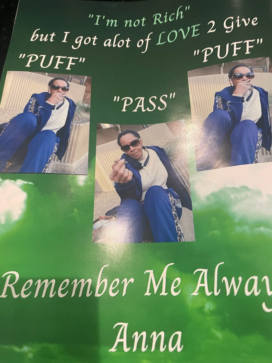 papiwontmiss's tweet photo. I will never forget they let my 16 year old cousin do my aunt’s obituary and nobody checked it until the funeral started. I’m still crying RIP though. https://t.co/1s1s4rF1Gj