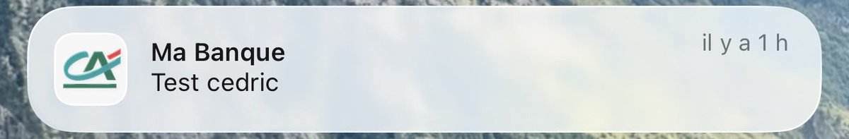 SnakeX's tweet photo. @CreditAgricole je crois que Cedric a fait une boulette sur la cible des notifications 😁. Ça sent le test sur la prod ça :) https://t.co/50naHpy8gJ