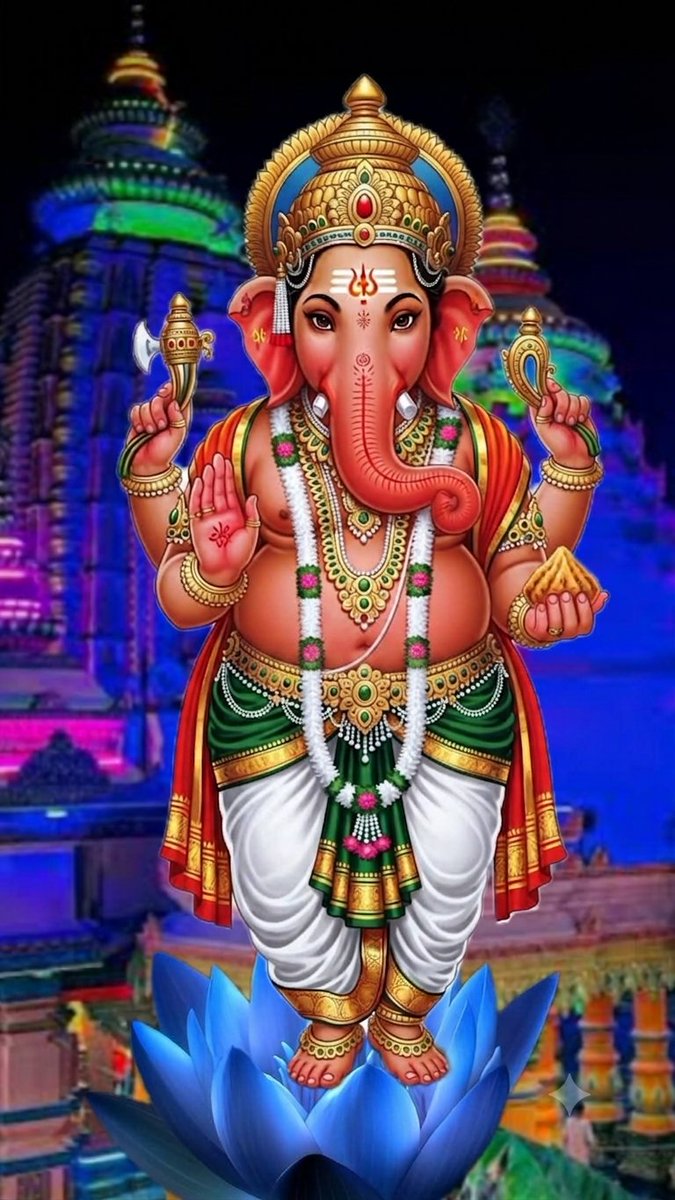 HiNdU05019434's tweet photo. 🐚‼️🐘 #ॐ_श्री_गणाधिपतये_नमः 🐘‼️🐚 

नमो  पार्वती  पुत्र  कल्याण  रूपं।
       शिवाआत्मजे आदि देवं  स्वरूपं।।
करे  पाश   लम्बोदरं  विश्व  नाथं।
       नमो  विघ्नहर्ता  शुभं  बुद्धि दातं।। 

  🪔🌺#ॐ_गं_गणपतये_नम🌺🪔
  ⚘️🙏#ॐ_वक्रतुण्डाय_नमः🙏⚘️
     🎋🌄#शुभ_बुधवार_वंदन 🌄🎋 https://t.co/ZhnD3bo3OT