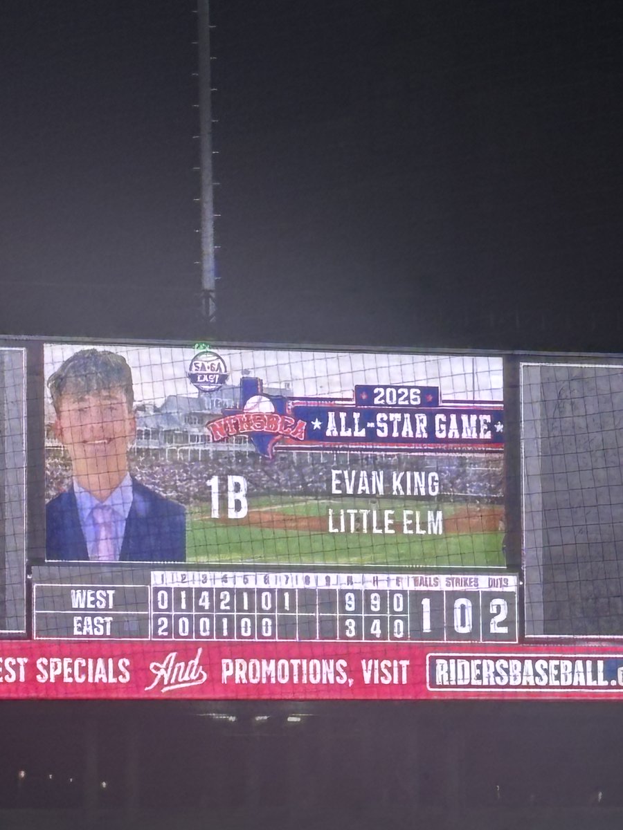 LEBaseball's tweet photo. What a great day for #CRUSHU LEGEND Evan King &amp; #CRUSHU Baseball!!!! Evan represented #CRUSHU at the North Tx HS Baseball Association All-Star Game (Professional &amp; Phenomenal EVENT) &amp; was Named to the @THSBCA 6A All State 2nd Team 1B!!!! @LEISDAthletics https://t.co/11E59AMhtJ