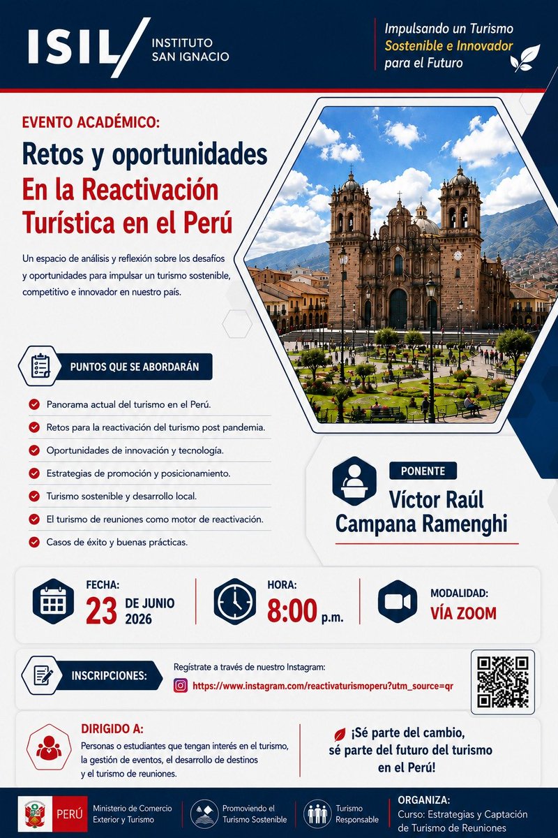 JEESxorcismo's tweet photo. Si te interesa el turismo, el grupo de mi hija en su último año de carrera está organizando este evento por vía Zoom con un ponente A1. Puedes inscribirte para asistir en el formulario de Google que te dejo aquí: https://t.co/BDdiNN4l7r https://t.co/v298PCWkK1