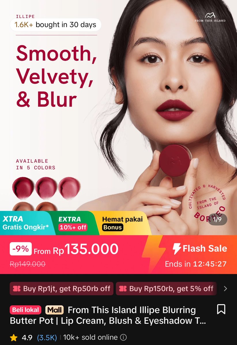 caalinaw's tweet photo. WTS from this island fti blurring butter lip pot

🎀 shade mauve mural
✅ segel, bnib
✅ exp date masih feb 2029

💸 70k nett
📦 pengiriman manual / cod malang. maaf gabisa pake oren🙏🏻🥹

t. blush matte lip cream lippies jual velvet https://t.co/dYx8EmgiHO