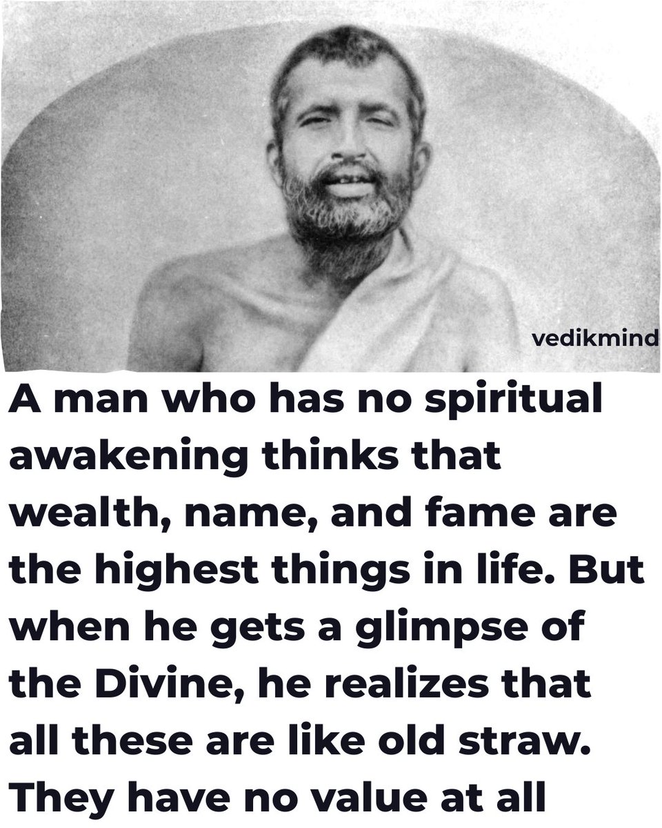 vedikmind's tweet photo. Ramakrishna Paramahamsa on the real wealth ...

#success #happiness #mentalhealth #meditation https://t.co/04Ee4njDl9