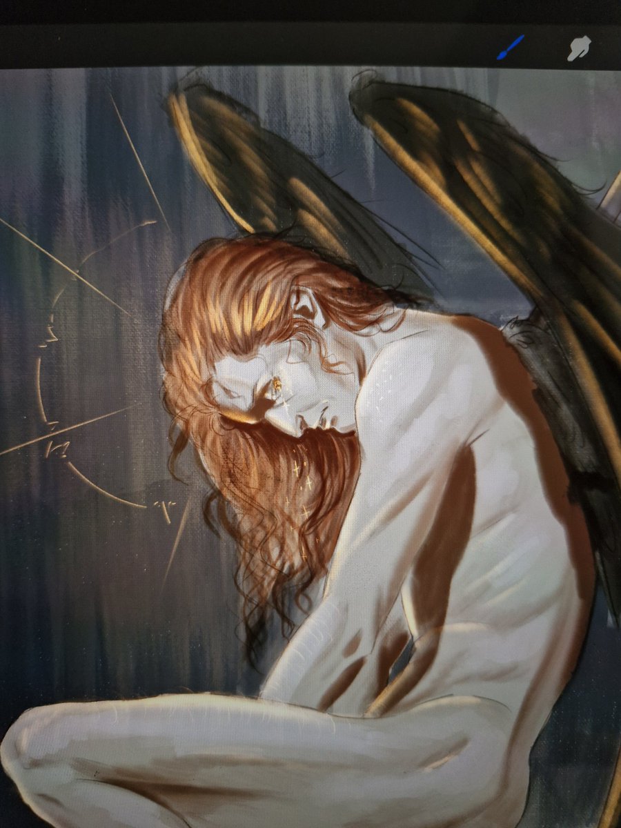 AngellilouArt's tweet photo. I was possessed by Raphael I guess 

#goodomens #goodomensart #crowley https://t.co/IgxMpMOf58