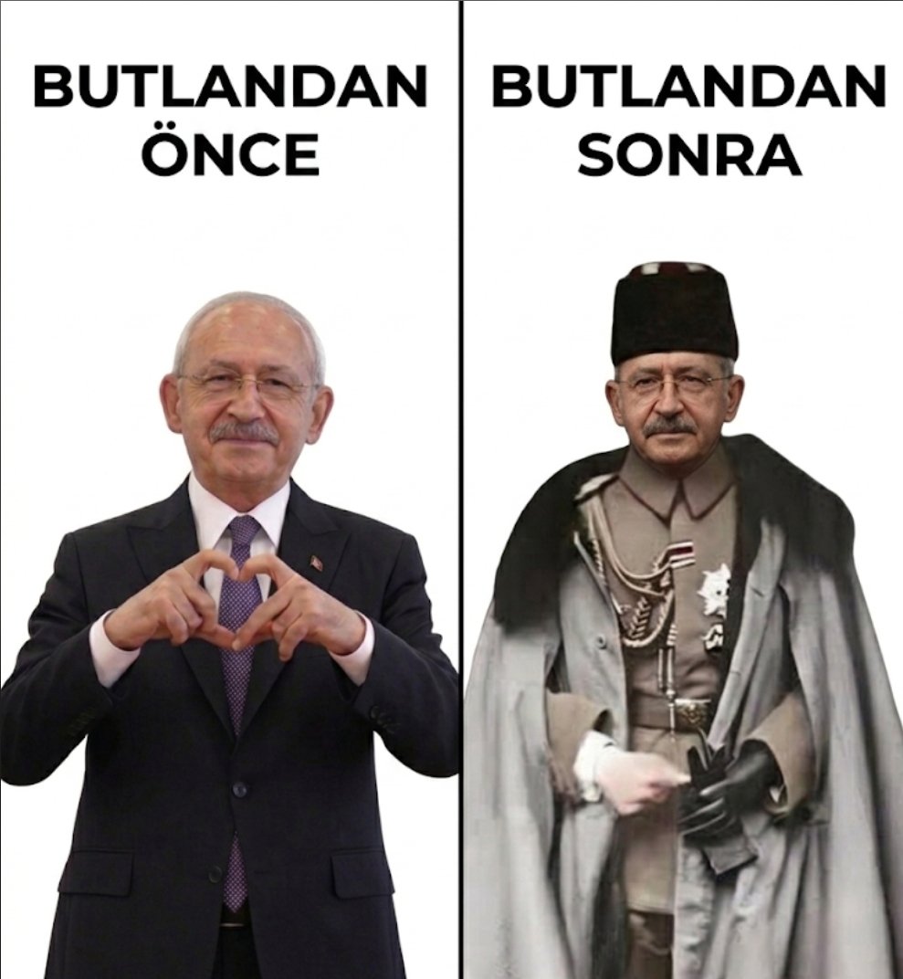 buminkaghan's tweet photo. Kılıçdaroğlu'nda şu şekil bi değişiklik olmuş galiba https://t.co/9NUTaUka0M
