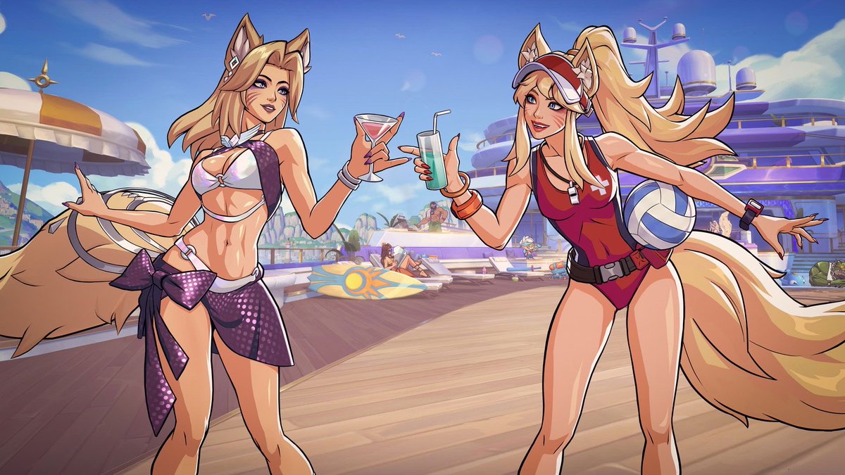 2XKOIntel's tweet photo. Pool Party Nights Megabundles 

3 separate mega bundles for Ahri, Caitlyn and Darius! Each includes the Pool Party and Pool Party Nights skin for their respective champion and much more. 

Available for purchase for a limited time starting June 9, and may be available to purchase through other means at a later date.