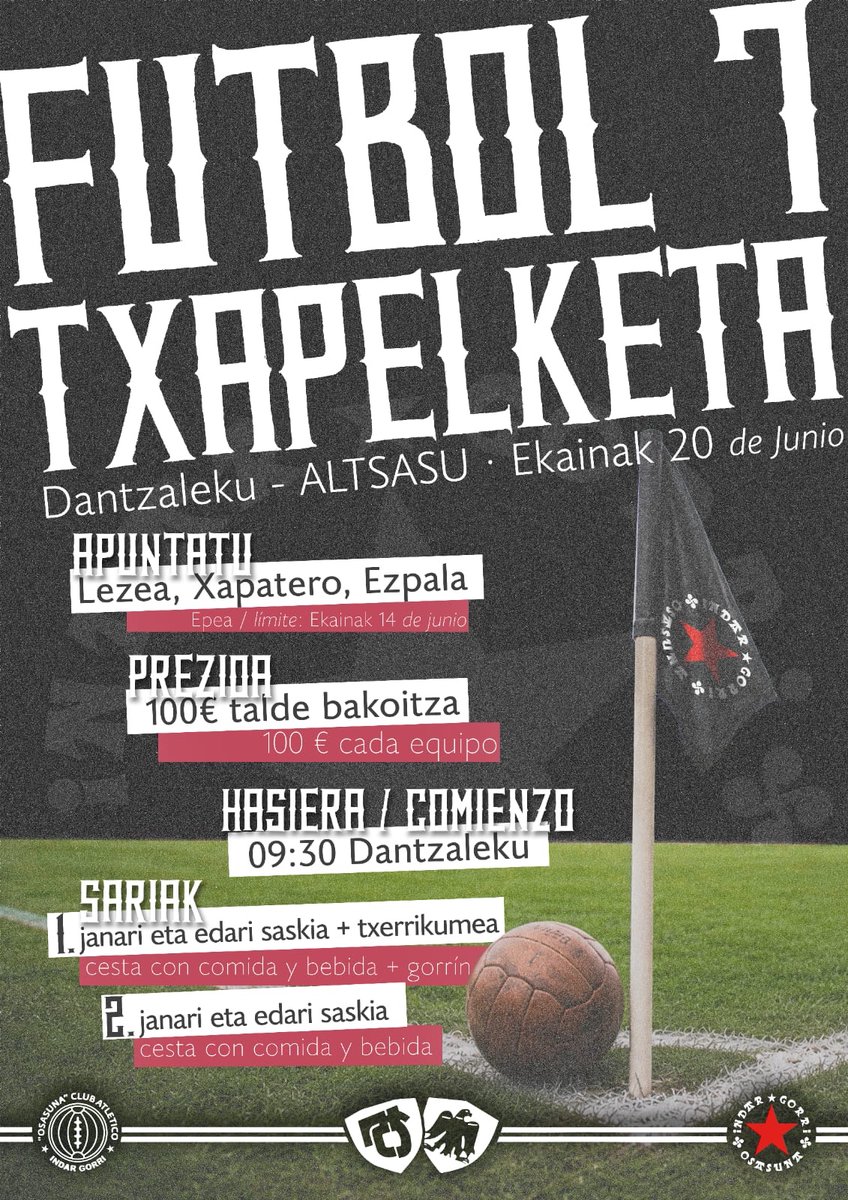 19IndarGorri87's tweet photo. APUNTATU ZAITEZ!!! https://t.co/CQFzXFxOBZ