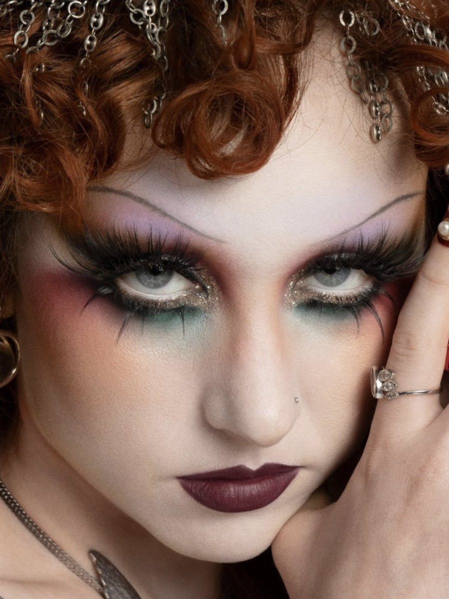 dailyroan's tweet photo. chappell roan’s makeup looks by andrew dahling for her MAC VIVA GLAM campaign! ⋆⭒˚.⋆ https://t.co/qQHLmh8Zss