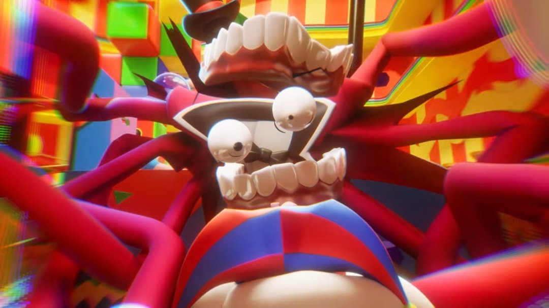 Zebracorn_chan's tweet photo. The way Caine made himself bigger after losing control was really enough to make him scarier compared to the little fella he was just an episode earlier. Also yeah him turning into S4tan towards the end certainly helped too. #TADC #TheAmazingDigitalCircus https://t.co/VdB7sRRVsN