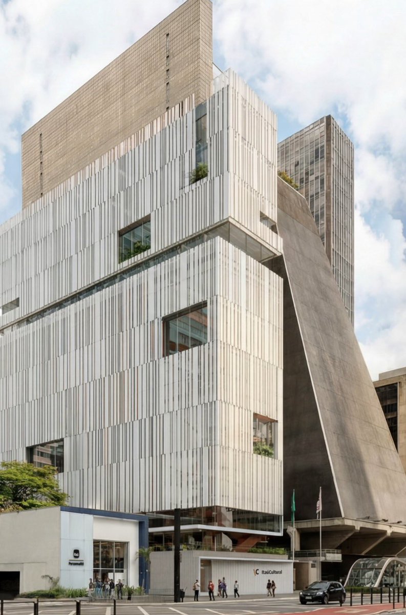 arqjoaogabriel's tweet photo. Arquitetura de Fachadas não é meu forte então jamais me meterei a criticar um projeto desses até porque eu acho que eu precisaria ter muito culhão e teria que ter ouvido sobre o projeto. Fora que eu amo o Estúdio Módulo que foi o responsável pelo projeto. E para além disso, fico muito feliz em ver um escritório que um dos donos é um arquiteto negro tendo visibilidade e espaço nesse país que tenta esconder nosso trabalho.