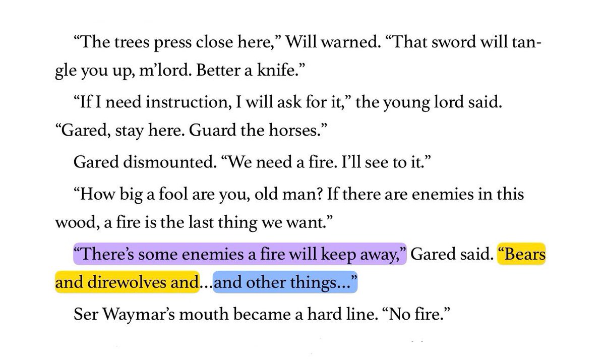 Rhllorism's tweet photo. Agot: fire (dany &amp; dragons) is needed to keep the others / acok: dragons are needed to keep the magic &amp; balance / asos: dragons are used to free slaves and burn slavers / adwd: dragons are lightbringer (which is needed for the long night) https://t.co/GaQFwmDUch