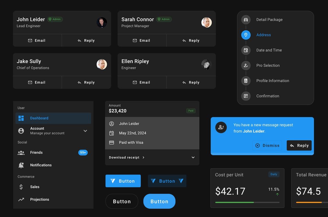 MadeWithVueJS's tweet photo. Vuetify Snips is a collection of over 500 beautifully crafted UI snippets based on @vuetifyjs 📦️✨ - https://t.co/eXrVF9MWHg https://t.co/ITYgCyDguj