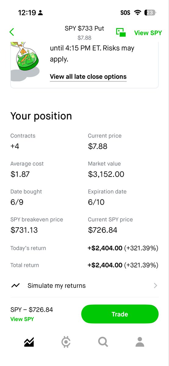 cyberiod's tweet photo. $SPY puts was amazing today!! https://t.co/rJlXbSGr4I