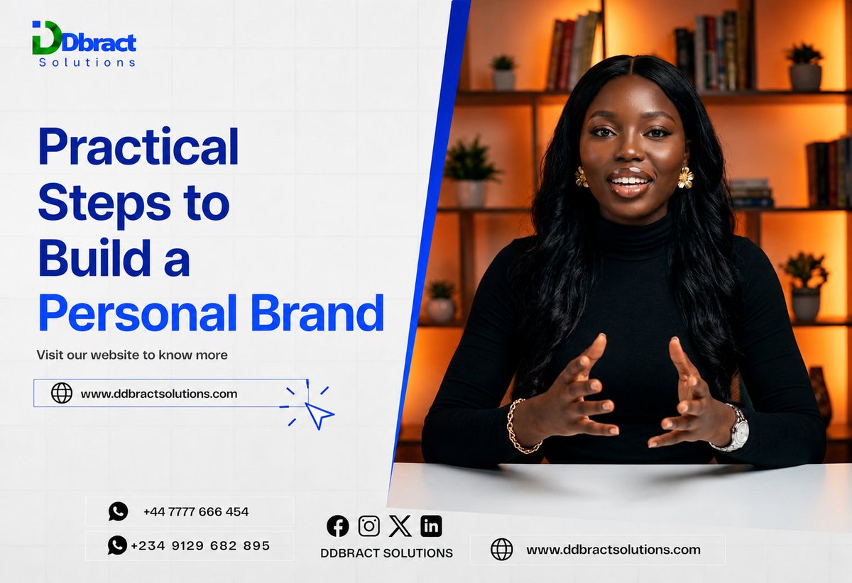 ddbract_com's tweet photo. Building a strong personal brand doesn't happen by chance. It happens by being intentional.

In our latest blog post, we break down the practical steps you can take to build a personal brand that stands out and creates lasting impact.  

Visit🌐 https://t.co/i43fXqKZ3e https://t.co/gceo3gFn5A