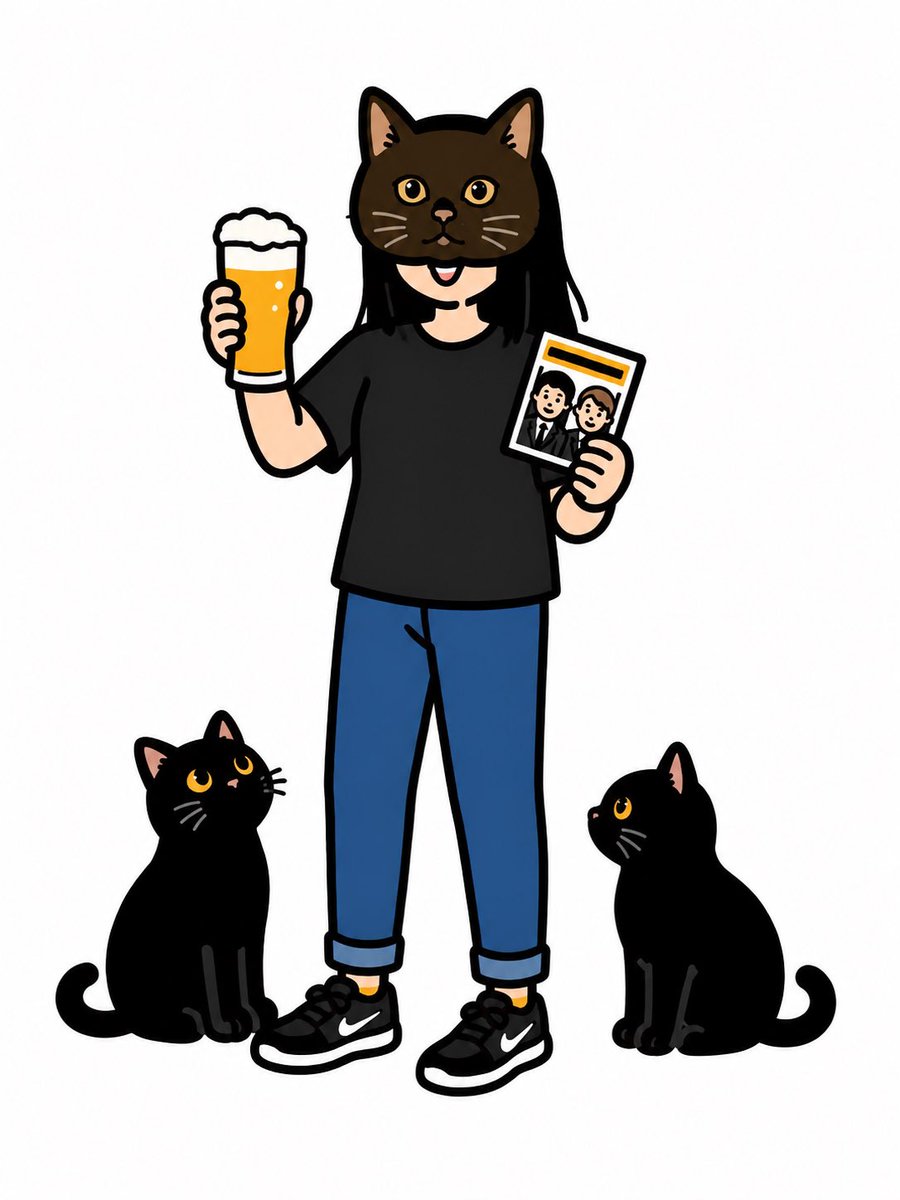 nyulunn's tweet photo. ２枚ともプチ修正
猫りんズを配置して💪→🍺に変更w https://t.co/Prz12rl5Dk