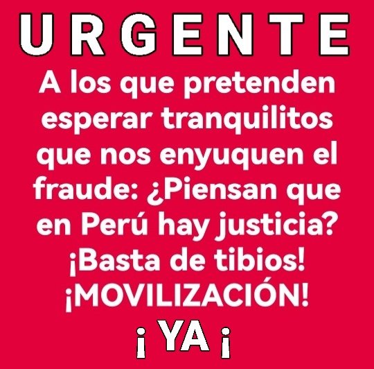 NhetoB90249's tweet photo. 🇵🇪🇵🇪PERÚ PRIMERO🇵🇪🇵🇪
@MartinVizcarraC 
@SalasZ_AA 
Hermano Peruano antes de la 1era vuelta la señora KAOS en una reunión íntima con su gente,dijo que ella !gana porque gana!en Mesa Climper en un audio dice lo mismo.
SE VIENE EL FRAUDEEEE
pregunto vamos a seguir tranquilos?
👇👇 https://t.co/SLKkjK8MyZ