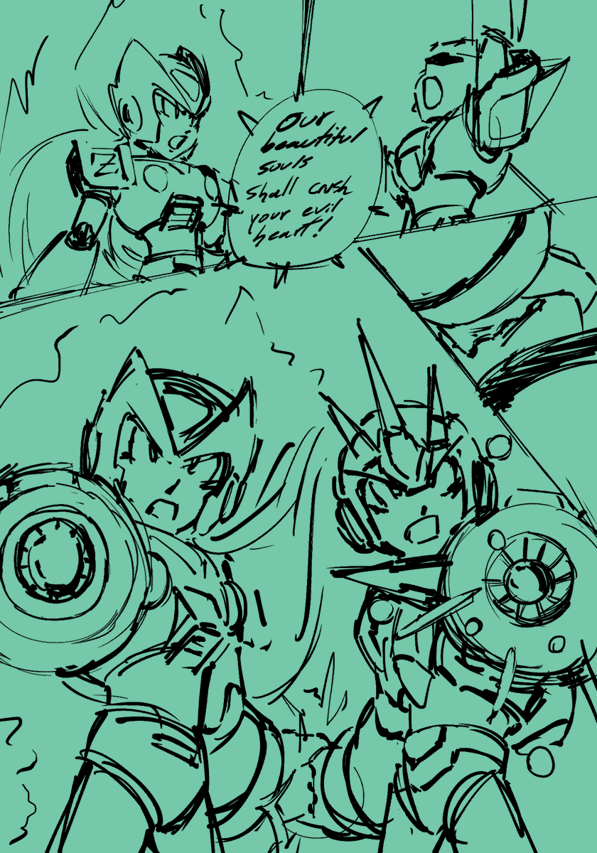 mel262_'s tweet photo. #RockmanX x #プリキュア https://t.co/v8364vI9Ih