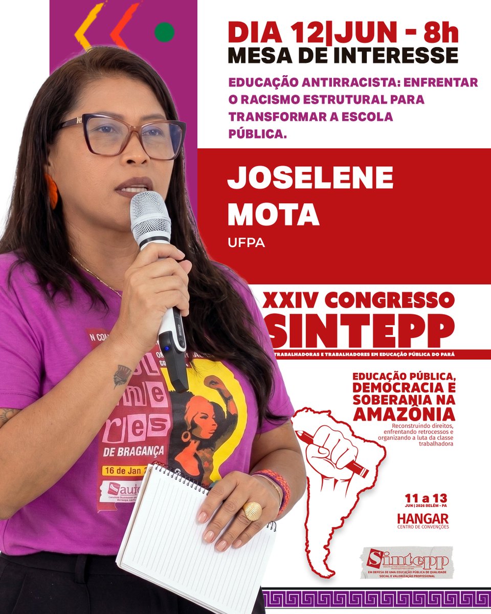 Sintepp's tweet photo. Mesa de Interesse - XXIV Congresso do Sintepp

Educação antirracista: enfrentar o racismo estrutural para transformar a escola pública

12/jun - 8h https://t.co/I1wn33Fray