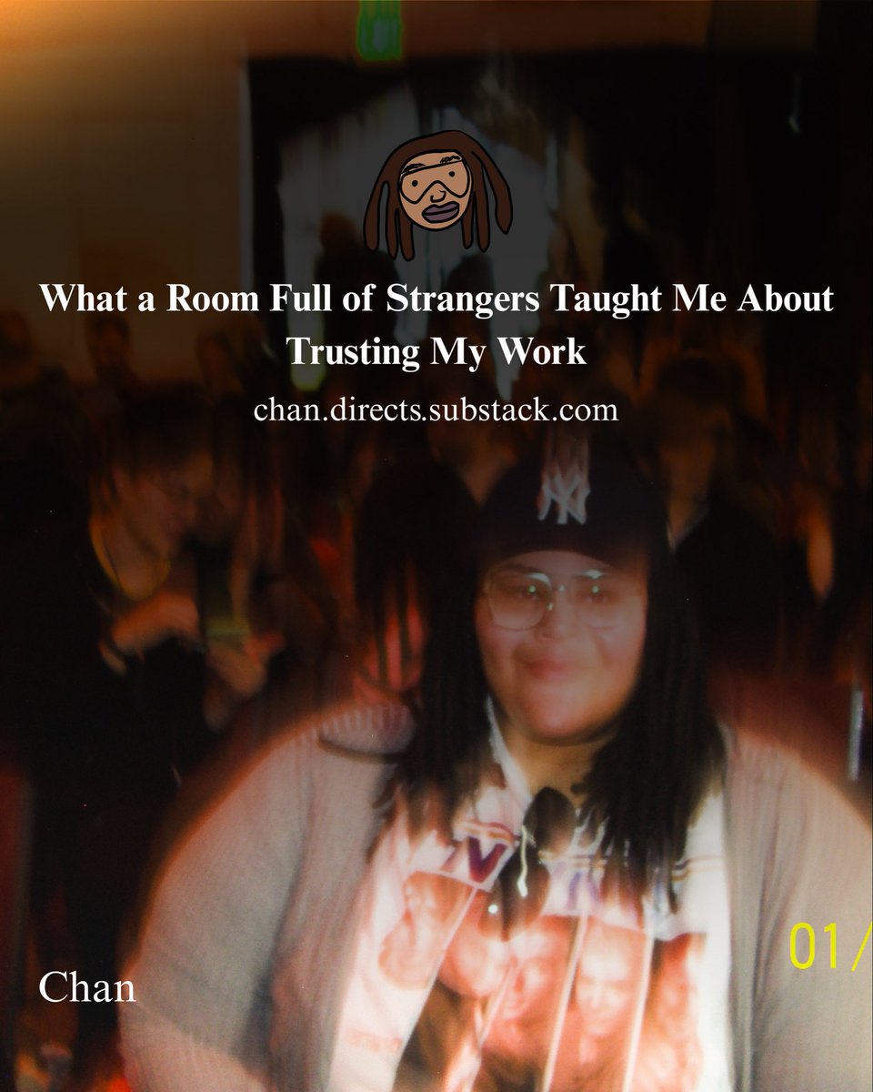 chandonae's tweet photo. We screened our short film Burns Like A Shot for the first time, and I wrote about what that room full of strangers taught me about trusting my own work.

Full story + a recap video is on my Substack now!
Link in bio fam.

New on Cool Story, Chan. https://t.co/ngqWHflzhH