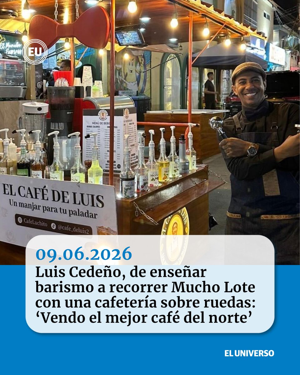 eluniversocom's tweet photo. Luis Cedeño, de enseñar barismo a recorrer #MuchoLote con una cafetería sobre ruedas: ‘Vendo el mejor #café del norte’ https://t.co/blm3KX4XbW https://t.co/ddm57w3sLx