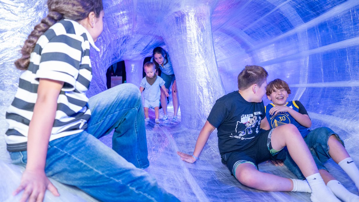 azsciencecenter's tweet photo. Have you explored the hidden world of CaveScape yet? ⛰️✨

Crawl, climb, and slide through twisting tunnels made entirely from packing tape—strong enough for both kids and adults!

Part adventure, part science experience, CaveScape is a one-of-a-kind journey that proves curiosity can be found in the most unexpected places.

Plan your visit today ➡️ https://t.co/C0gzBjU60I