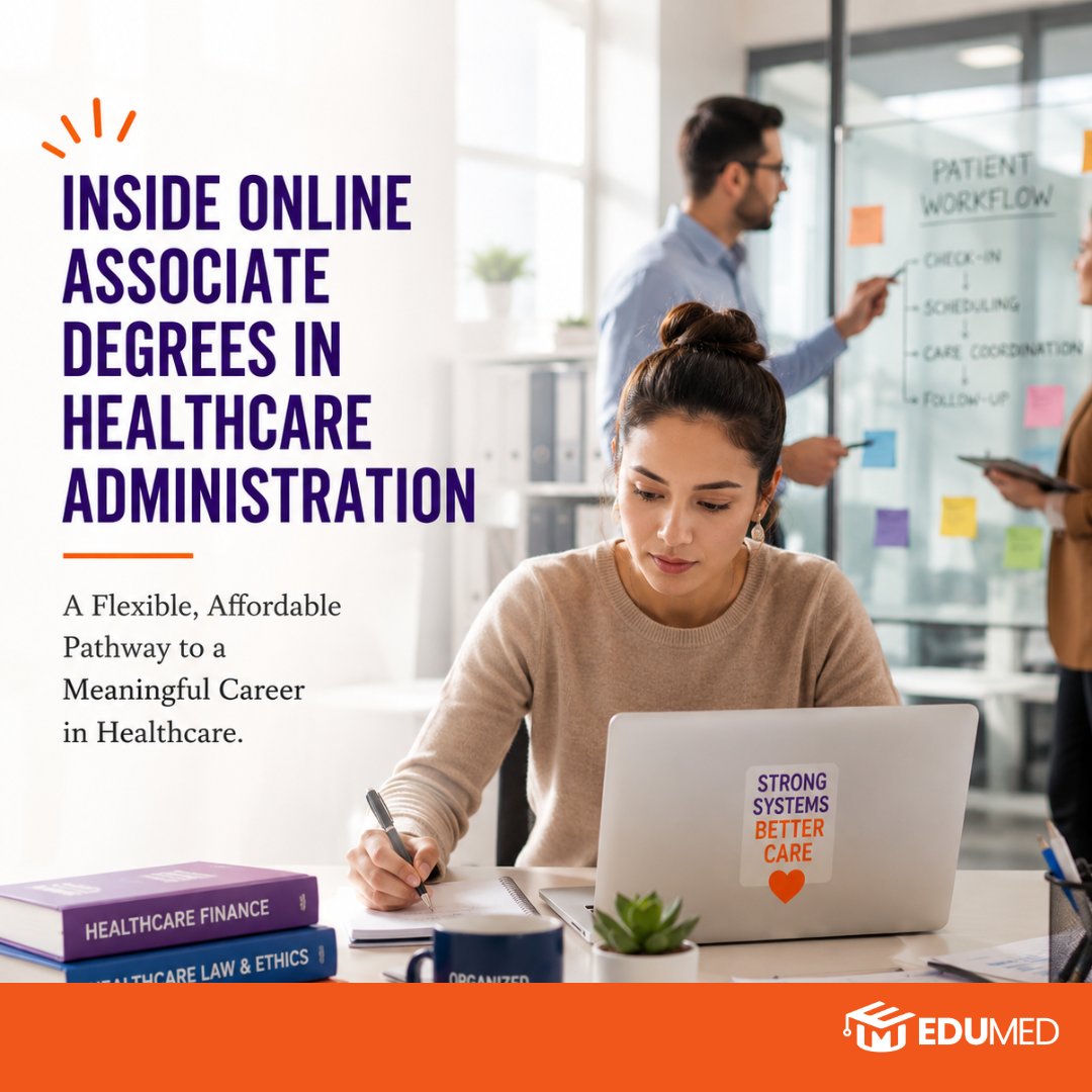 EduMedOrg's tweet photo. Behind every great healthcare team is strong administration. An online associate degree can prepare you for roles in healthcare operations, management, and communication. 

Would you pursue this path? Read more 👇
 https://t.co/Qscjytr1TG

 #healthcareadmin #onlinelearning https://t.co/ES8dS7U6yI