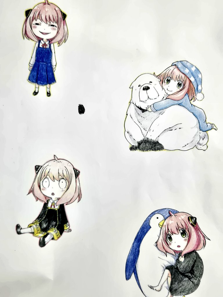 underapple133's tweet photo. 部屋を掃除してたら
原稿やら絵やら出てくるんだけど
そんで捨てるんだけど
職場の送別用で描いたアーニャは結構
自画自賛で捨てるに捨てられなかった
紙っぺらなのにね https://t.co/jEyaRTfGfd