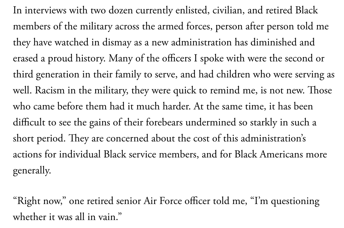 nxthompson's tweet photo. It is not easy to be Black in Pete Hegseth's military. Read and share this heartbreaking story by @ClintSmithIII . https://t.co/qSIqh6UT7e https://t.co/27Is7oOMEF