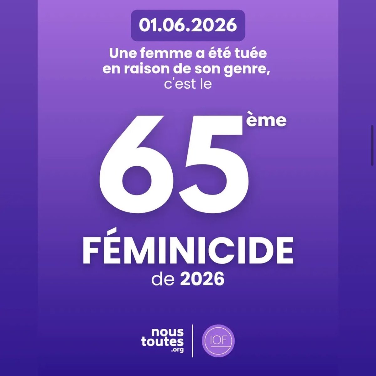 coryleguen's tweet photo. [TW féminicide]

Elle avait 37 ans. 
Ni son prénom ni son visage ne sont connus. 

Le « conjoint » a été placé en détention provisoire. 

Elle avait un enfant de 3 ans que le meurtrier rend orphelin. Depuis le début de l’année, c’est 28 enfants qui sont devenu•es orphelin•es. 

Paix à votre âme, Madame.🕊️