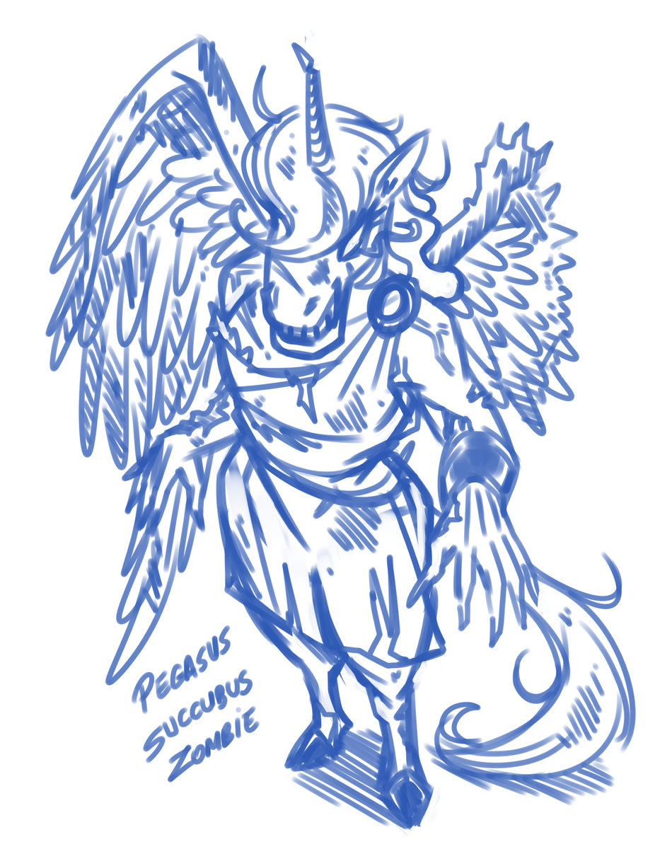 HexFantasy's tweet photo. In today's class, we randomly generated three creature/monster names (Pegasus, Succubus, Zombie) and combined them all into one character.
#fantasy #fantasyartwork #fantasyart #monster #creature #creatureart #creaturedesign #monsterdesign https://t.co/sT3oU6dhaJ