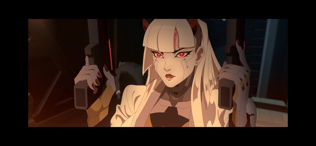 Profoundarkie's tweet photo. @scissoritz @Looply_13_X @OWCavalry she’s 100% an omnic. lots of omnic features especially the neck and the dots that are common with omnics. this is probably just a new type of omnic that we haven’t seen, omnics that put on human faces. https://t.co/oeiWvxqQjf