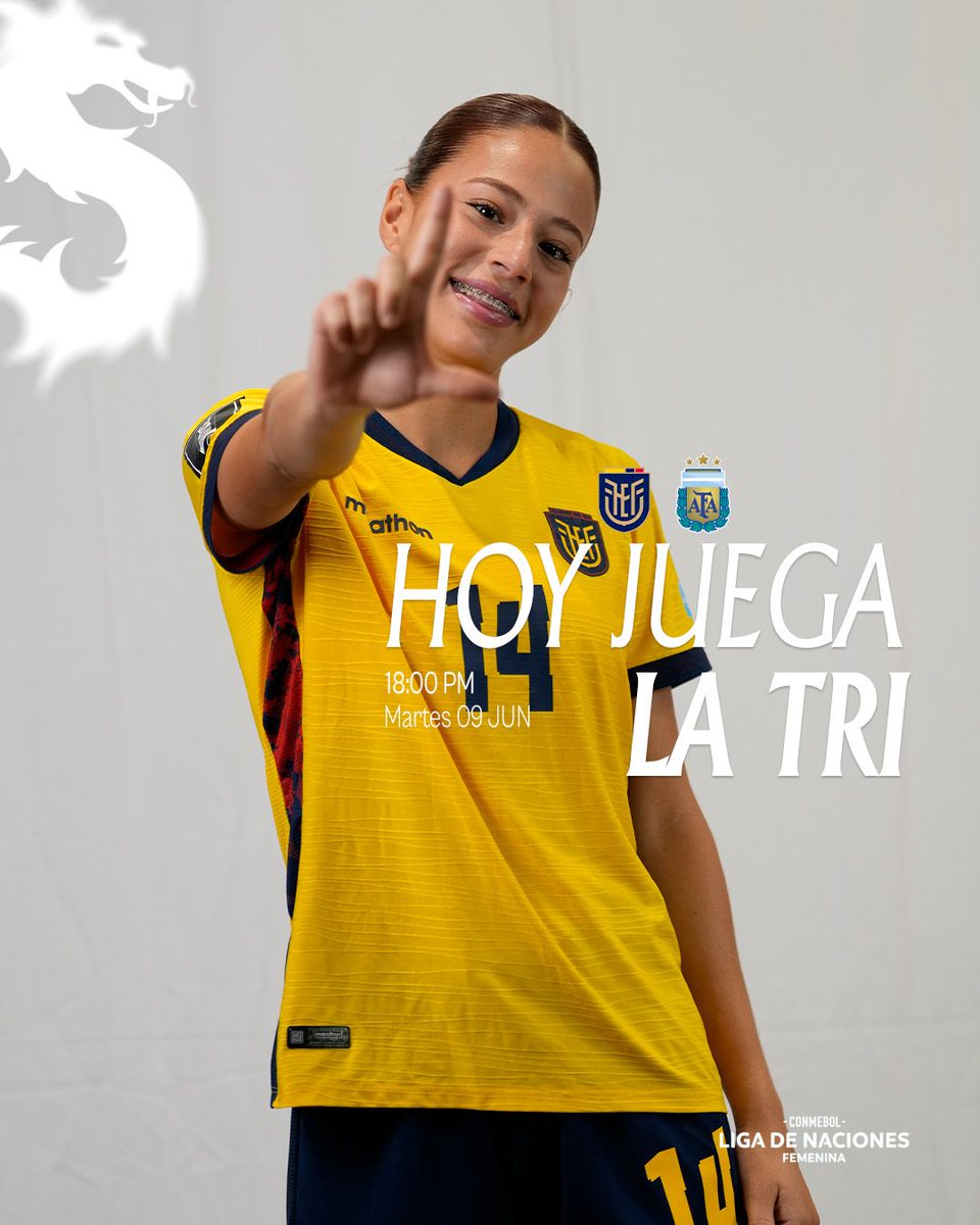 DragonasIDV's tweet photo. Hoy nos ponemos todos la camiseta de La Tri en un partido clave. Cada partido es un paso más hacia ese gran sueño, y sabemos que el talento, la garra y el corazón están listos para la cancha del Olímpico Atahualpa. 💛💙❤️

#VamosLaTri https://t.co/rqt7tXSq6s