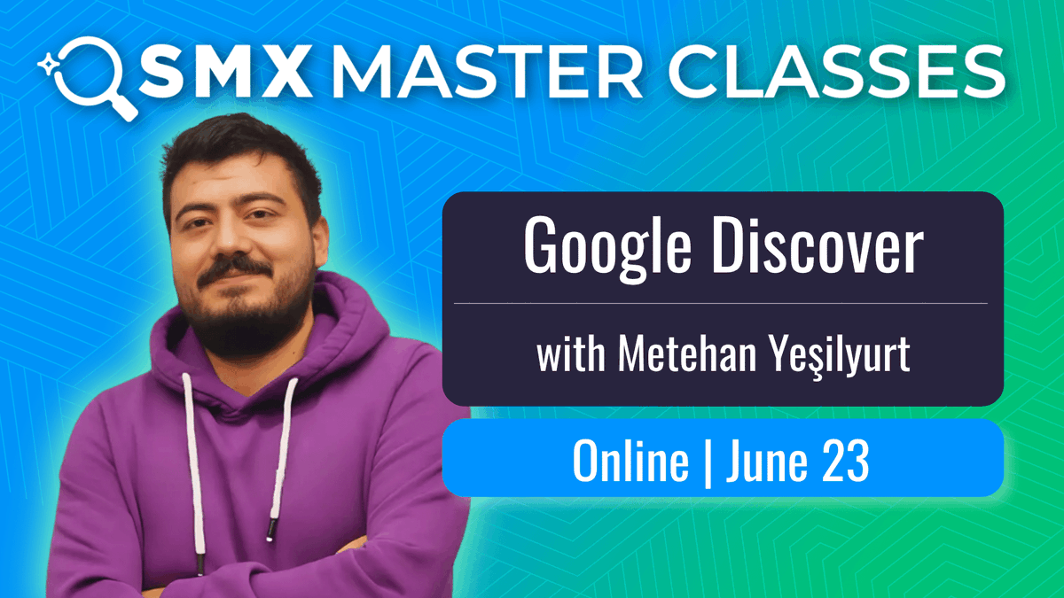 smx's tweet photo. Why do some stories take off in Google Discover while others disappear?

Join @Metehan777 on June 23 to learn the technical, editorial, and headline strategies behind Discover success.

Live &amp; On-Demand.
👉 Register: https://t.co/LRfvTZBPet https://t.co/BNFhItkX6J
