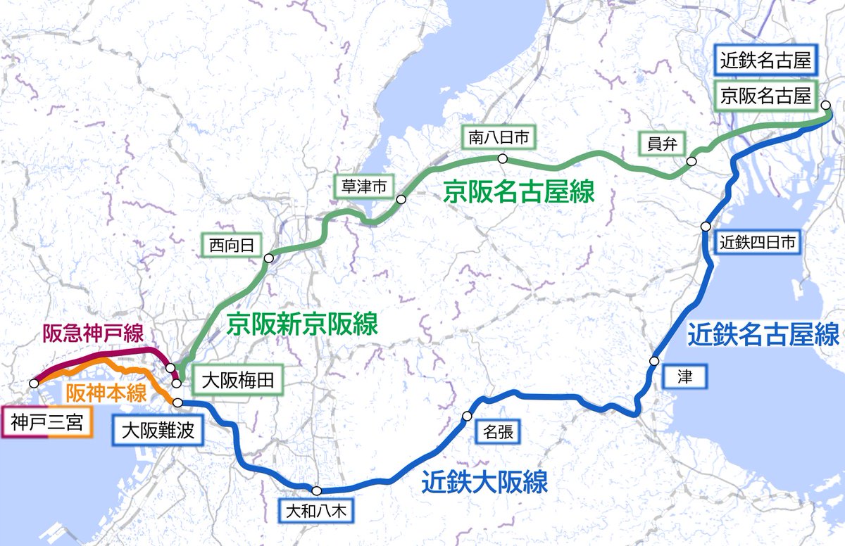 shigabot1sub's tweet photo. 京阪の名古屋急行が実現していれば新京阪は阪急に取られなかっただろうなぁ
ってことは他私鉄と手を組むとなると問答無用で京都線なき阪急になりそう
そうなると関西私鉄は京阪・阪急VS近鉄・阪神か... https://t.co/8dnG89Jtpb