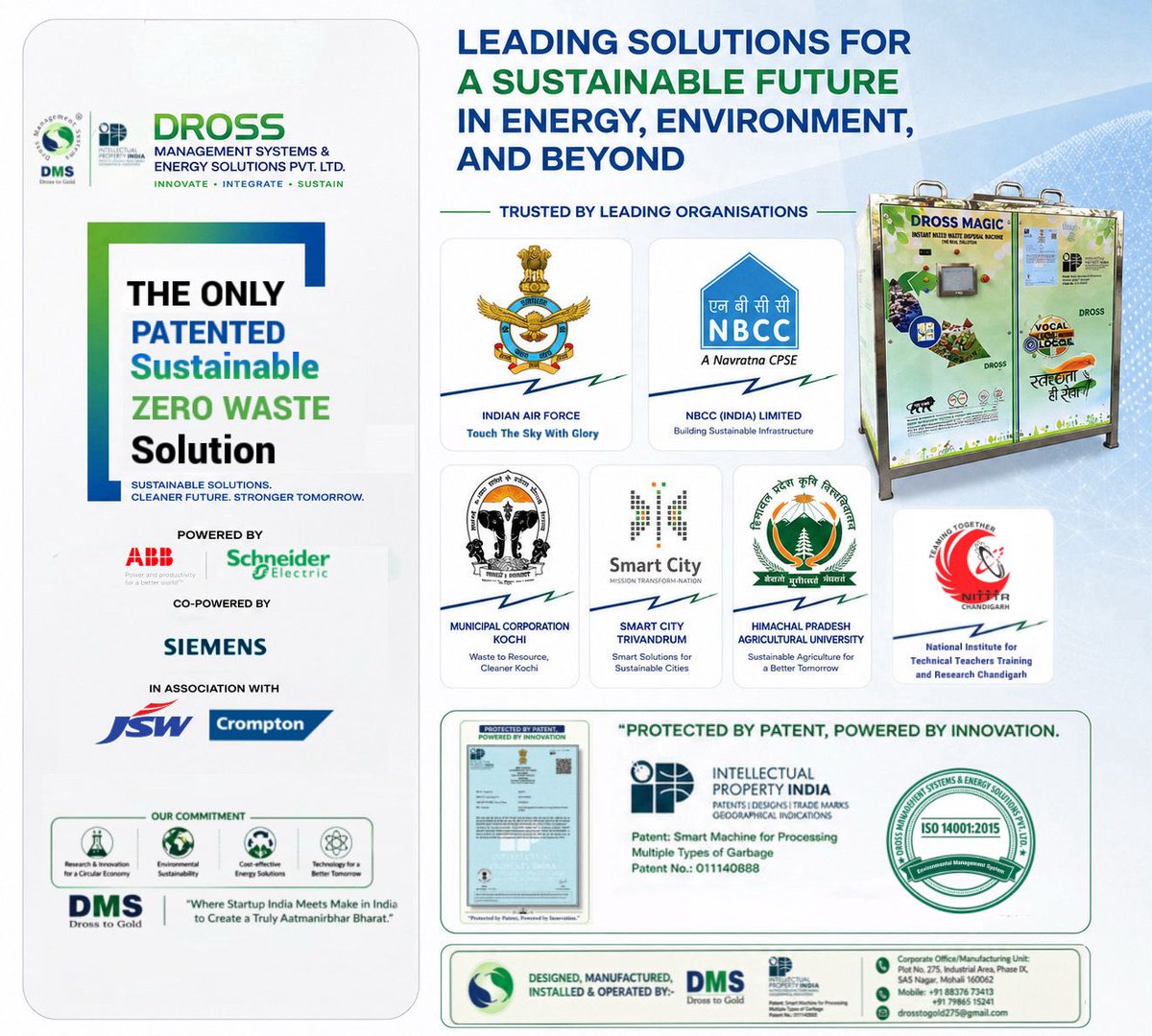 DrossMagic's tweet photo. @MCD_Delhi @LokNiwasDelhi @gupta_rekha @CMODelhi @praveshwahi DROSS MAGIC 
Only SOLUTION FOR WASTE MANAGEMENT PROBLEMS PATENTED TECHNOLOGY 
https://t.co/hARHCTSZgP 88376 73413 https://t.co/HctJVdN08g