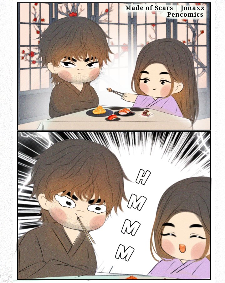 pencomics1's tweet photo. "I want more..." 

Kai na pasubo nang pasubo kay Sayuri after ng kiss kiss nila sa kabanata 42. (fanon)

Quick fan art | Jonaxx Story 
Made of Scars https://t.co/tYBogWOTNR