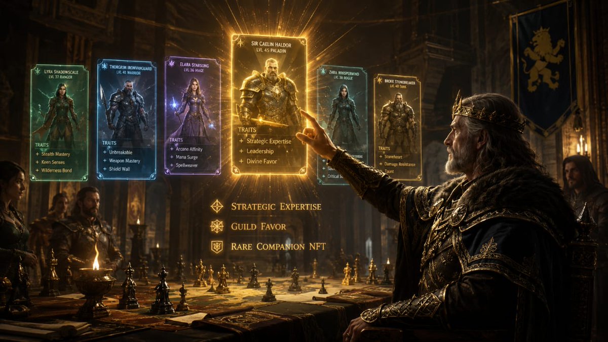 trossard_chain's tweet photo. 𝐓𝐡𝐞 𝐇𝐢𝐫𝐞 𝐌𝐞𝐜𝐡𝐚𝐧𝐢𝐜
Hire is the moment it feels like a strategy game you actually want to play.

You recruit Companion NFTs with unique traits determined by fair, bounded RNG: Strategic Expertise, Guild Favor, and more.

These traits directly impact real performance in expeditions, mines, and trade routes.
Once staked? 45-day lockup.
No quick flips. This rewards builders who stay and strategize.

A god-roll Companion squad can turn an average Lord into a kingdom legend.
It's not gambling. It's chess with rare pieces.
Early movers get first access to the best pieces on the board.