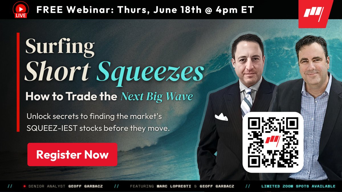MarketRebels's tweet photo. Short squeezes can create some of the fastest moves in the market ⚡

But most traders only notice them after the move already starts 👀

Join Senior Analyst Geoff Garbacz on June 18 at 4pm ET for a FREE webinar on how to spot short and long squeeze setups before the wave hits 🌊

Register: https://t.co/QuBxlkZdGs