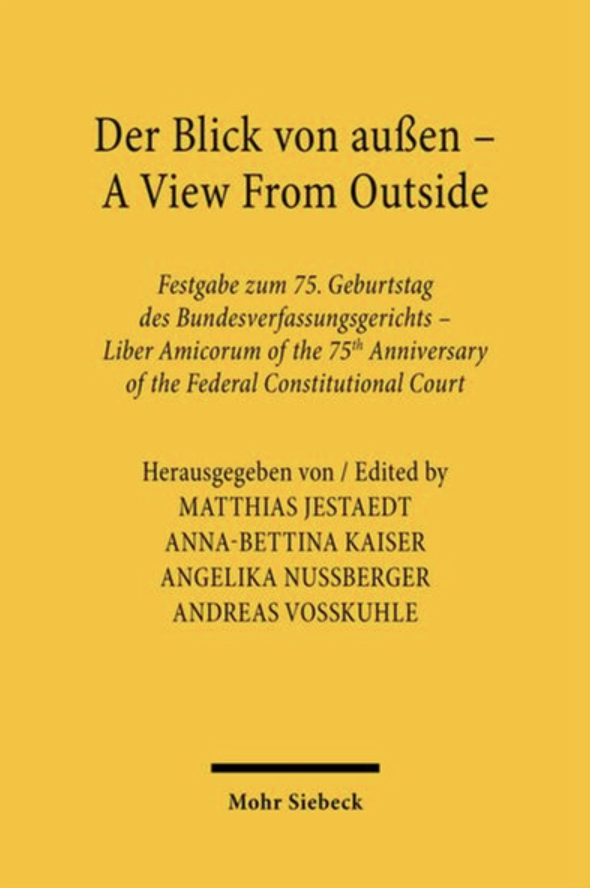 RichardAlbert's tweet photo. 🎂 This year, the Federal Constitutional Court of Germany @BVerfG turns 75!

📚 To commemorate this momentous anniversary, Matthias Jestaedt @UniFreiburg, Anna-Bettina Kaiser @HumboldtUni, Angelika Nußberger @UniCologne, and Andreas Voßkuhle @UniFreiburg have assembled a group of scholars and judges from 42 jurisdictions around the world to reflect on the Court, its work, and its influence abroad.

📝 My chapter is titled "Does Unamendability Ever Matter?" I suggest that unamendable constitutional rules matter only rarely -- and that one of these rare instances is evident in Germany, namely that unamendable constitutional rules matter where they are backed by an authoritative court of last resort that is both willing and able to enforce them against noncompliant actors.

📕 The book -- titled "A View from Outside -- International Liber Amicorum of the 75th Anniversary of the Federal Constitutional Court" -- is now available here: https://t.co/Q4DGOIcetC. 

📰 An early draft of my chapter is available here, but I recommend the final edited version in the published book: https://t.co/1ehPjbLx7F