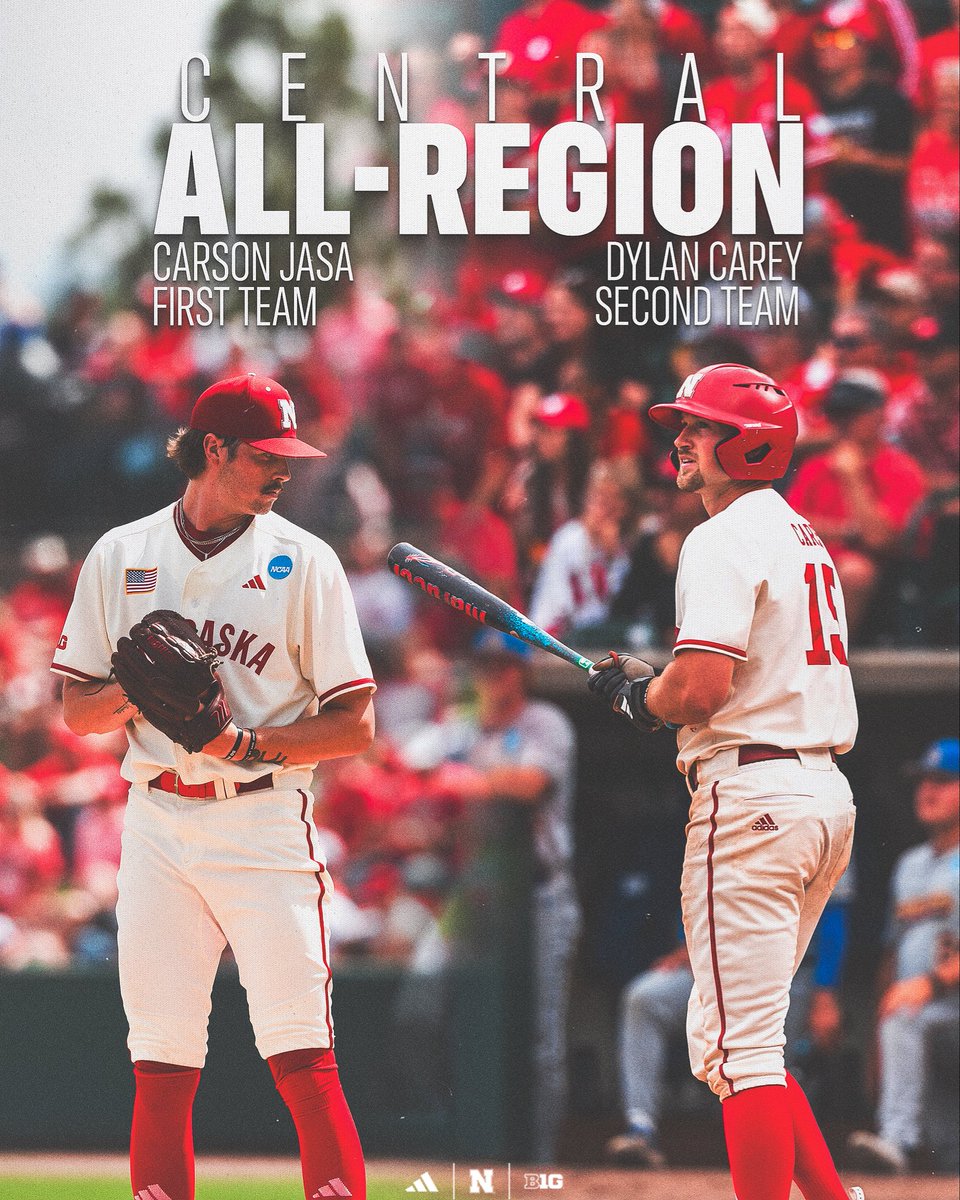 HuskerBaseball's tweet photo. All-Region honors. 🏆 https://t.co/OMDzcyFRUB