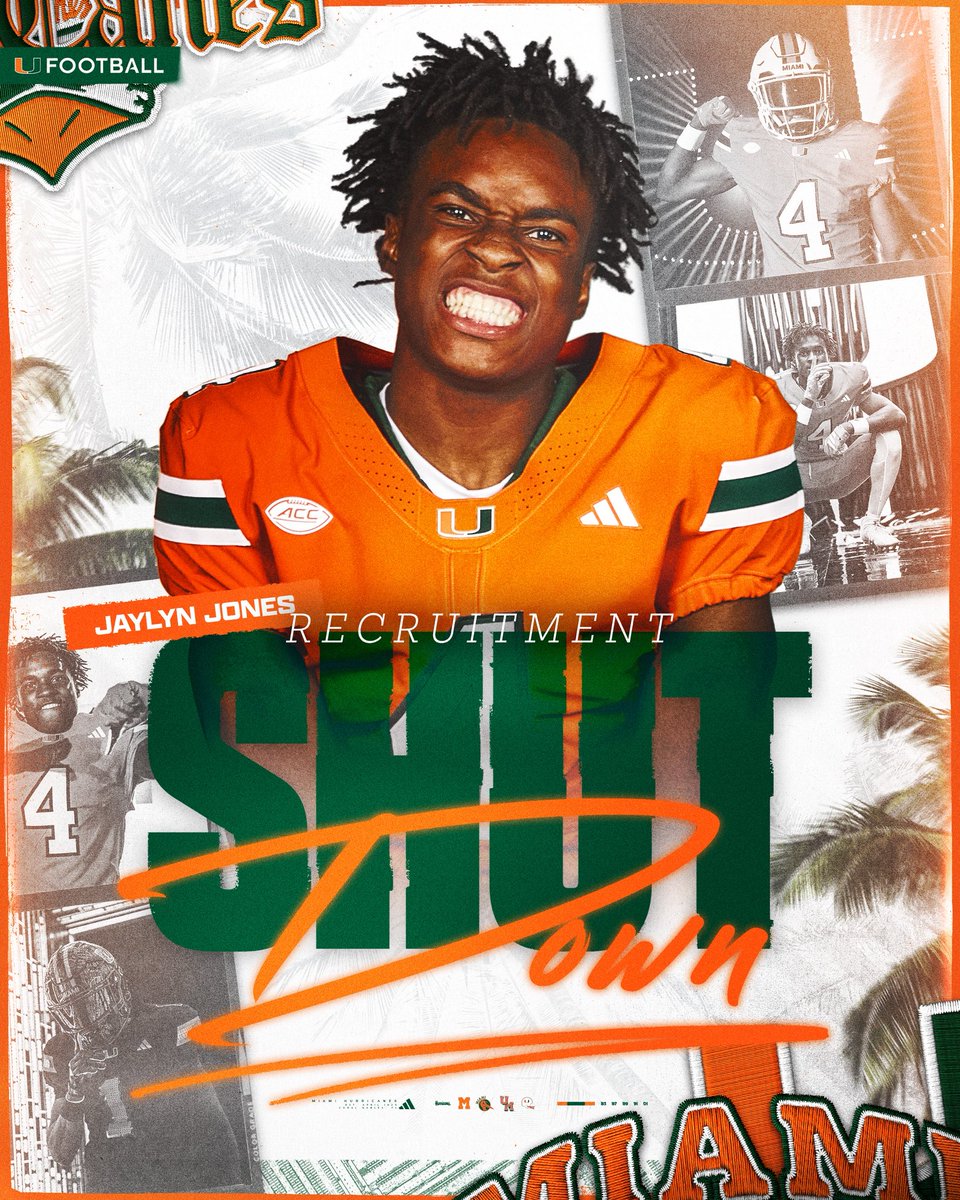 TrintonBreeze's tweet photo. BREAKING: Miami elite 4⭐️safety Jaylyn Jones (@jj0nes4_) announces on his Twitter that his recruitment is officially SHUTDOWN 📷 #GoCanes https://t.co/vx7HOn1LLn