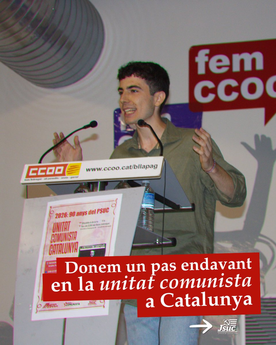 JSUC_cat's tweet photo. ✊Hem fet un pas molt important cap a la unitat comunista a Catalunya.

T’ho expliquem🧵👇 https://t.co/v5qv7dlbhQ